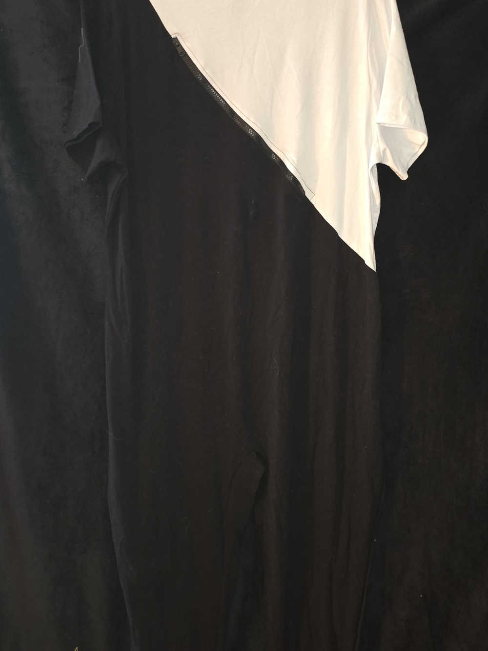 Fashion Nova Black & White Color Block Jumpsuit